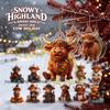 2026 New Highland Cow Figures Advent Calendar , 24PCS Decorative Hanging Ornament Countdown Calendar Christmas Gift Supplies