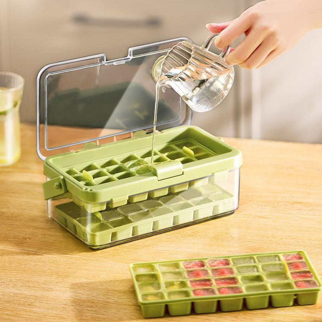 Silicone Ice Cube Trays Ice Cube Tray Lid Widened Soft Silicone Handle