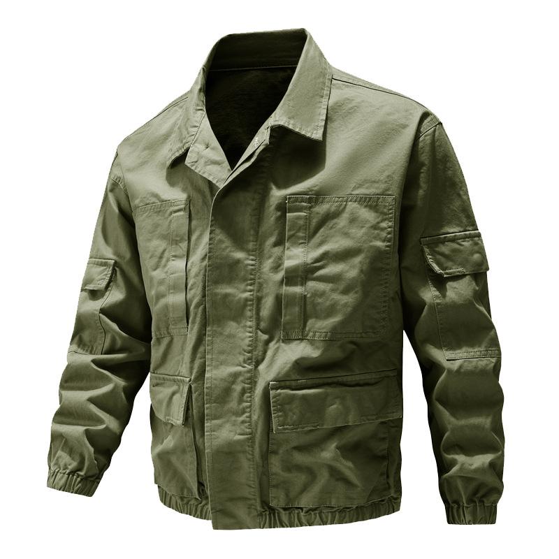 Washed American Retro Tooling Multi-pocket Jacket Men's Spring and Autumn Loose Jacket New Clothes