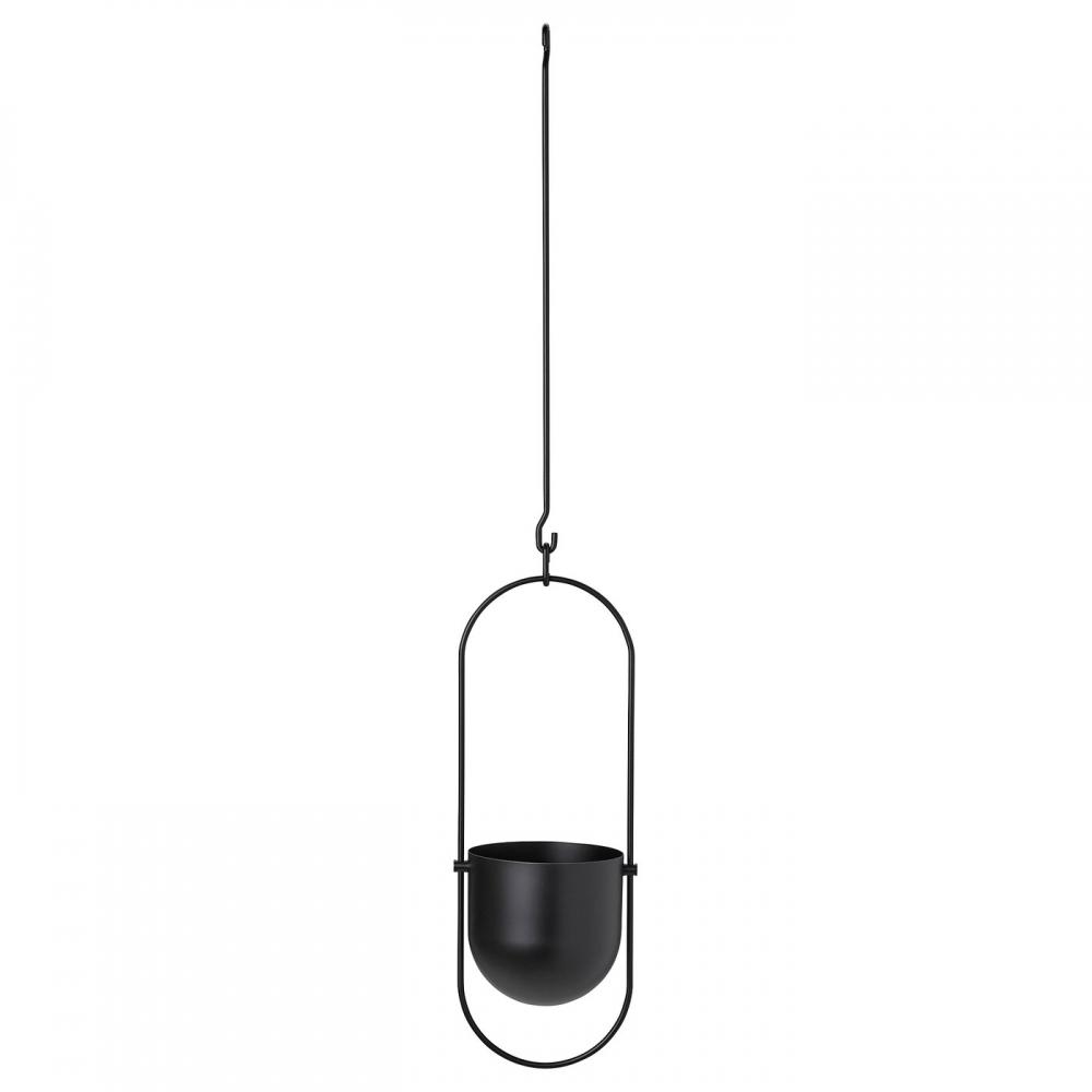 

IKEA CHILISTR N hanging plant pot in outdoor black 12 cm
