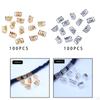 100 PCS Iron Dreadlock Beads, Metal Hair Jewelry for Women Braids Accessories Rings
