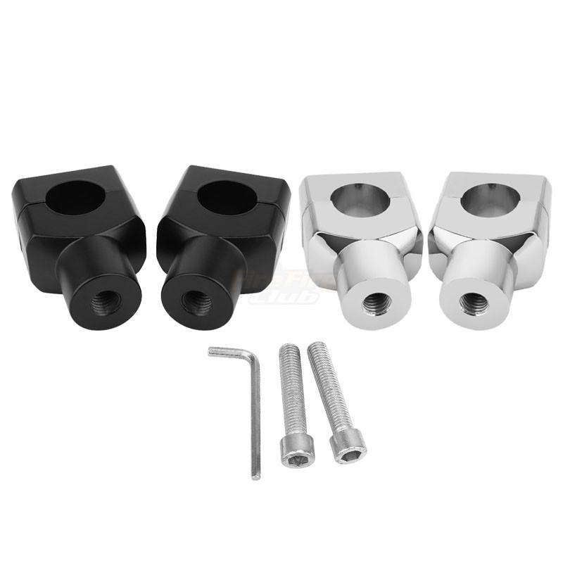 1 Pair Universal 1 inch 25mm Aluminium Black Chrome Motorcycle Handle Bar Mounting Cafe Racer New Handlebar Risers Clamp