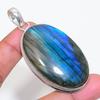 Natural Labradorite Gemstone 925 Sterling Silver Jewelry Pendant 2.68" AP-16590