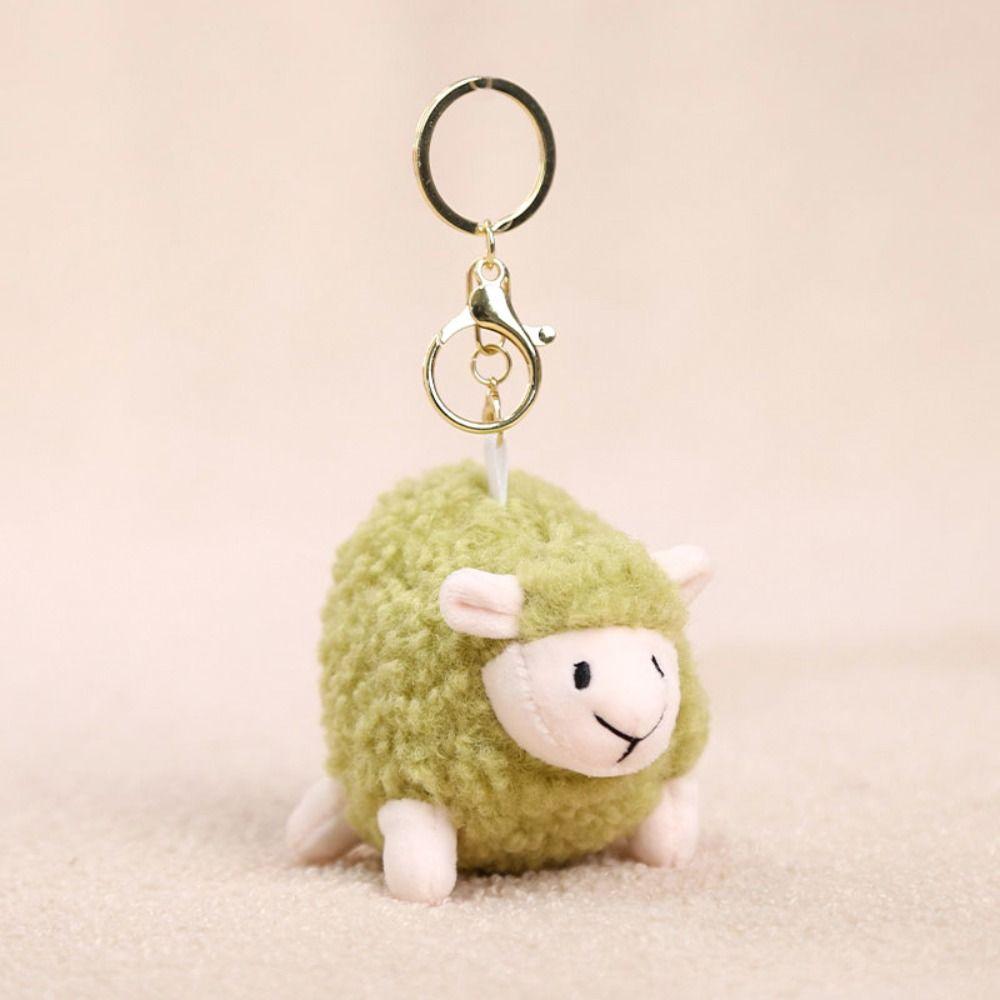 Stuffed Keychain Lamb Plush Pendant Chubby Lamb Plush Toy  Keyrings Accessories