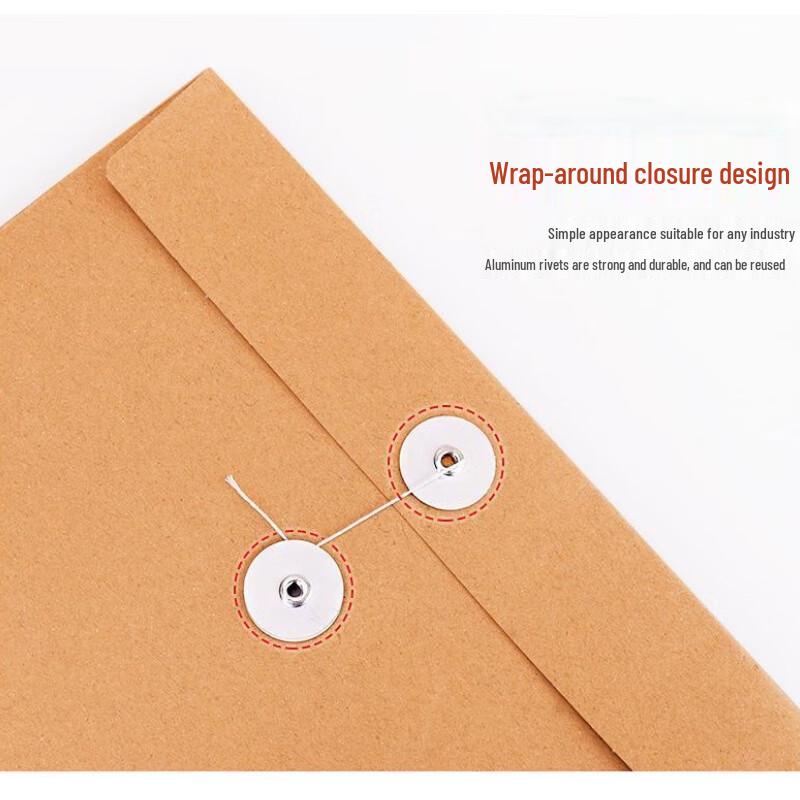 RYZH Kraft Paper A4 Archive Document Bags (100-Pack)