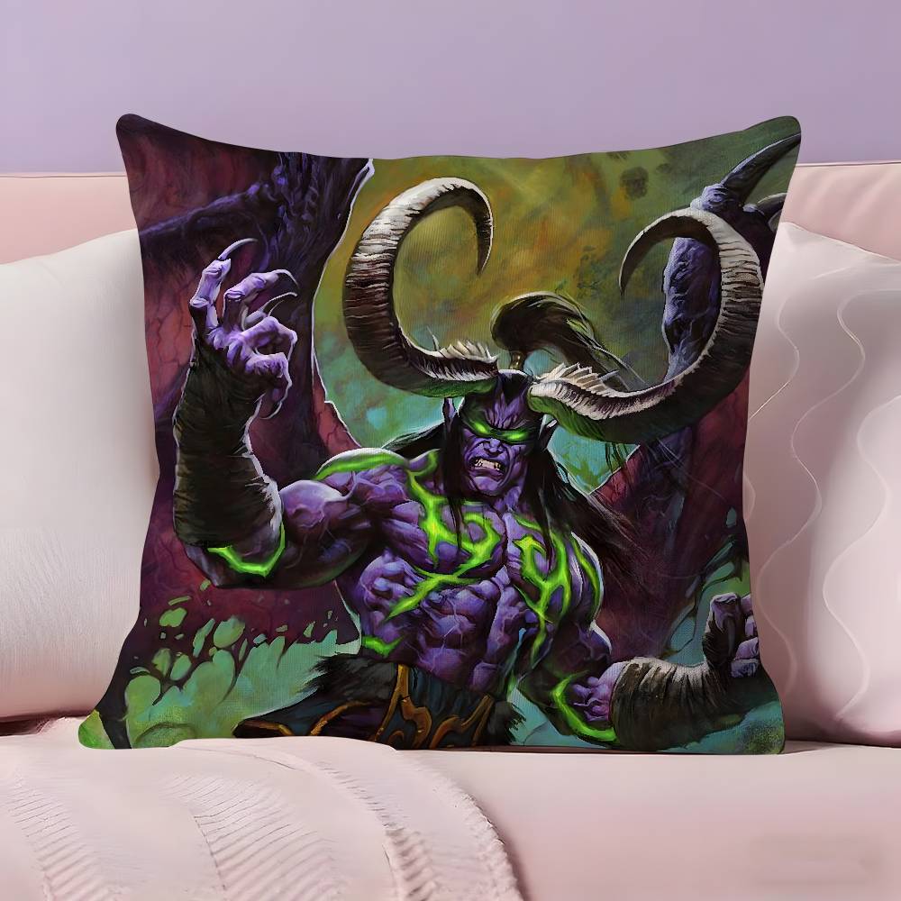 

Warcrafts of World W-WOW Pillow Case Pillowcase Ultra Soft Skin Friendly Fabric Cloud Like Comfort & Concealed Zipper 12x12Inch