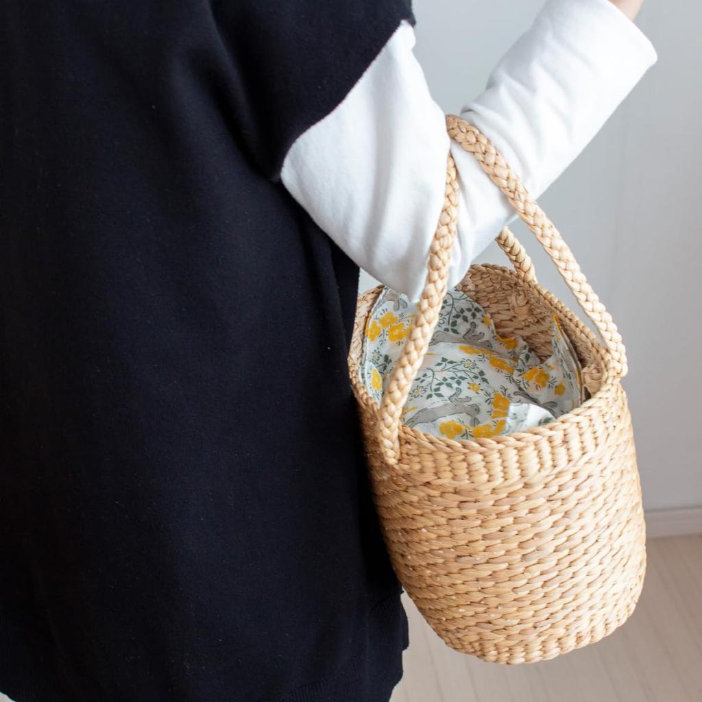 Siam Wasserhyazinthe Korbtasche, Handgefertigt in Thailand (Kein Kordelzug)