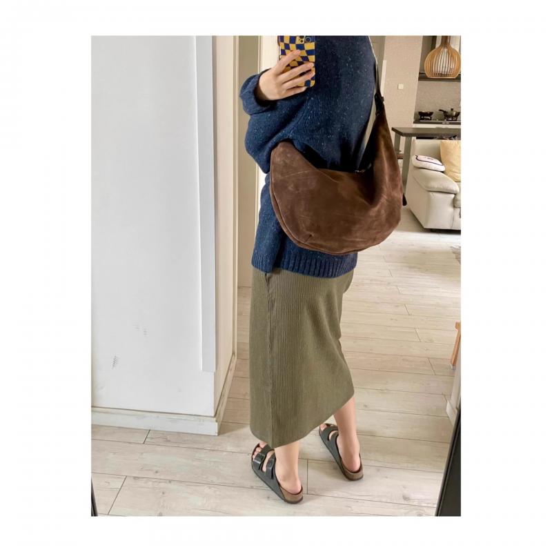 Retro Knödeltasche für Damen Neue Mode Schulter-Umhängetasche Herbst Winter Vielseitige Lässige Handtasche