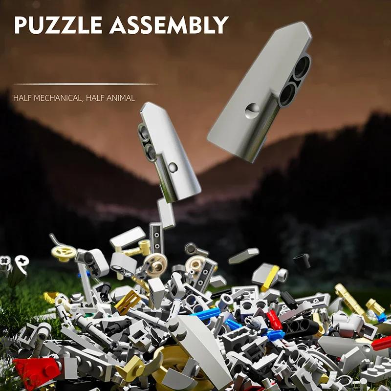 1268PCS Dinosaur Building Blocks Mechanical T-Rex Model Educational DIY Desktop Decoration Toy Holiday Gift for Kids Adults