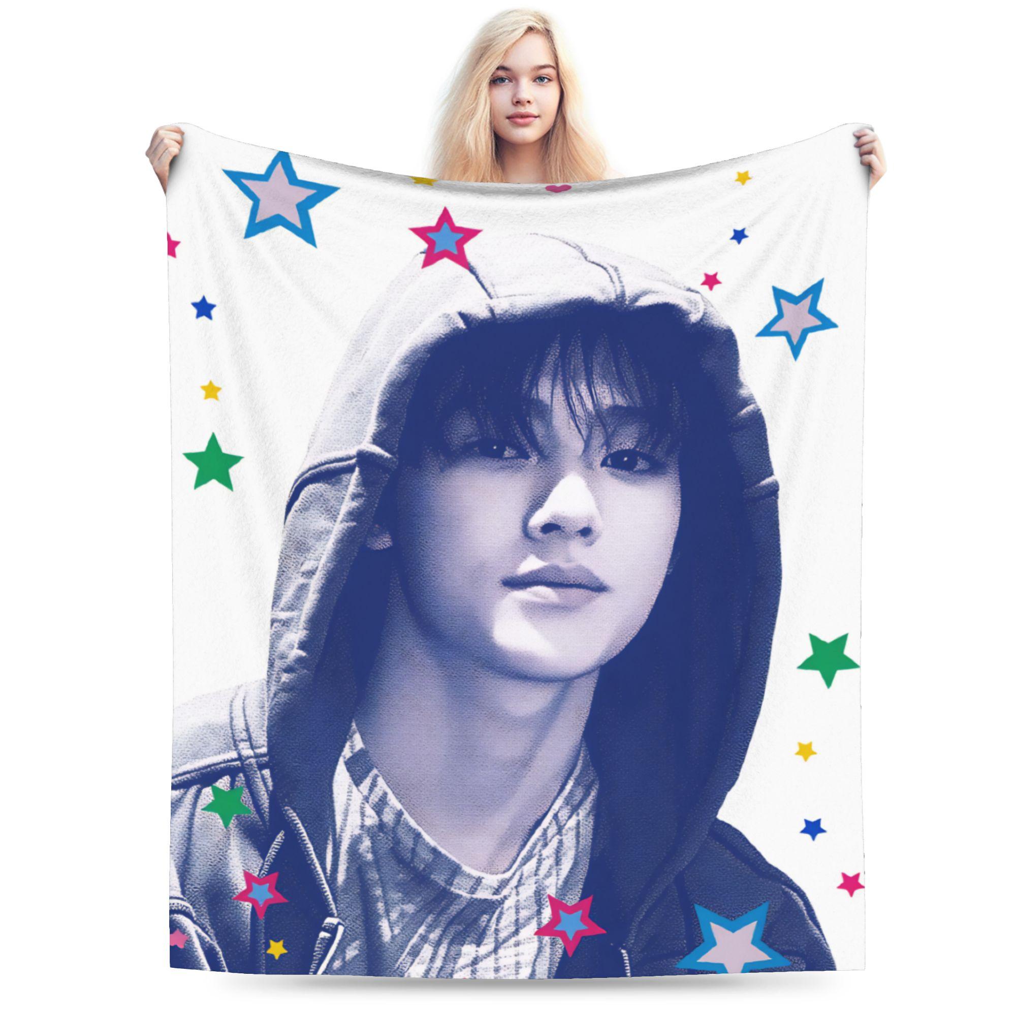 

seonghyeon CORTIS Warm Soft Blankets Girls Boys Plush Throw Blanket Pattern Living Room Flannel Bedspread Sofa Bed Cover 30x40in