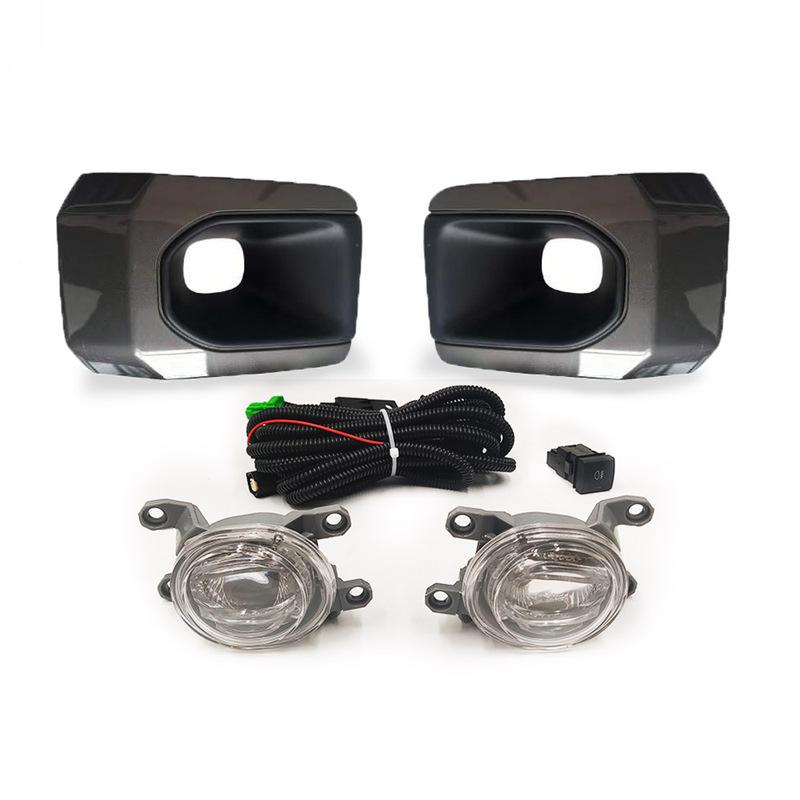 Car Front Bumper Fog Lamp Driving Light with Cable Bezel Foglight Auto Lighting For Toyota Hilux Revo Rocco