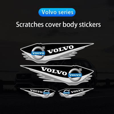 4Pcs Car Stickers Scratch Blocking Vinyl Decals Decorative For XC90 V90 V60 XC60 V40 S80 S60 S90 C40 XC40 V70 XC70 C30 C70