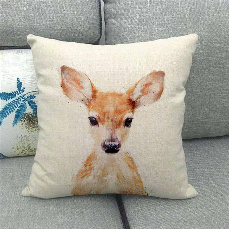 Cute Tiger Wild Animal Fierce Beast Digital Printing Short Plush Pillow Covers For Car Sofa Office Cushion Cover Home Goods