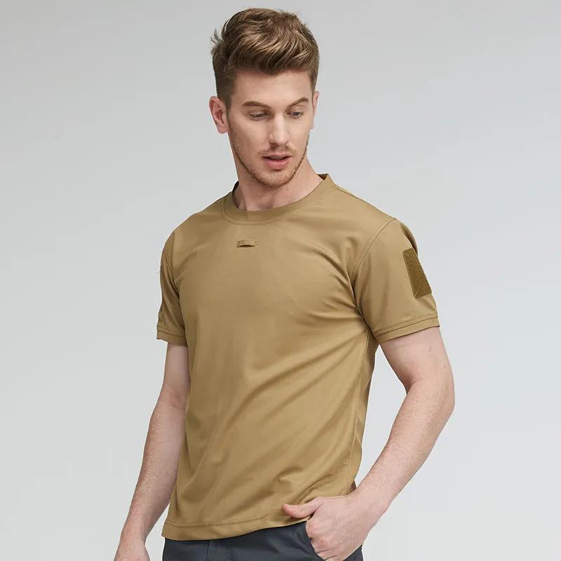 Kortärmad Rundhalsad Taktisk T-shirt Herr Utomhus Halvärmad Skjorta Arméfläktar Sommar Revers Kortärmad Snabbtorkande Andningsbar