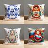 Russian Doll Matryoshka Throw Pillow Case For 45x45cm 55x55cm 30x30cm Square Car Pillowcase Home Bedchamber Decor Gift