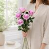 Artificial Rose Flower, Long Stem Fake Silk Roses for DIY Bridal Bouquet, Wedding Party Centerpiece, Home Table Decor