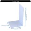 4 Pcs Practical Bookends Acrylic Book Support L-Shape Book Holders Stand Shelf Decorative Bookends for Students