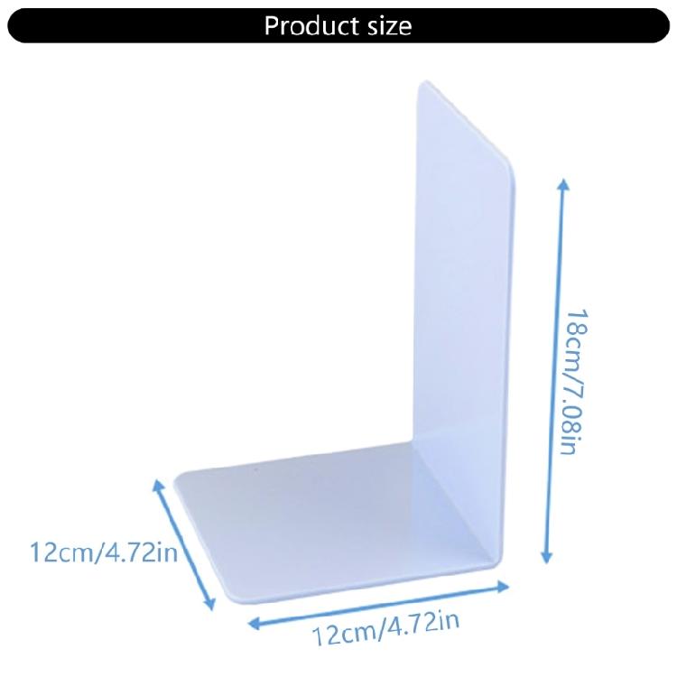 4 Pcs Practical Bookends Acrylic Book Support L-Shape Book Holders Stand Shelf Decorative Bookends for Students
