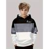 Jungen Kapuzenpullover Gestreift Pullover Langarm Dünnes Kapuzensweatshirt für Herbst Lässig Vielseitig Klassisches Farbabstimmungsdesign