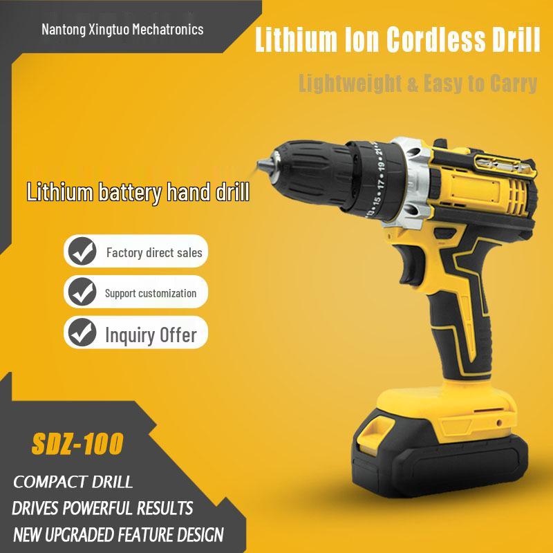 Multi-Function Lithium Electric Drill & Screwdriver Set