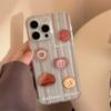Three Dimensional Button Stripe Apple 15 Promax Mobile Phone Case 16 Suitable for Iphone14 Glitter 11 Retro Brown 12 Soft