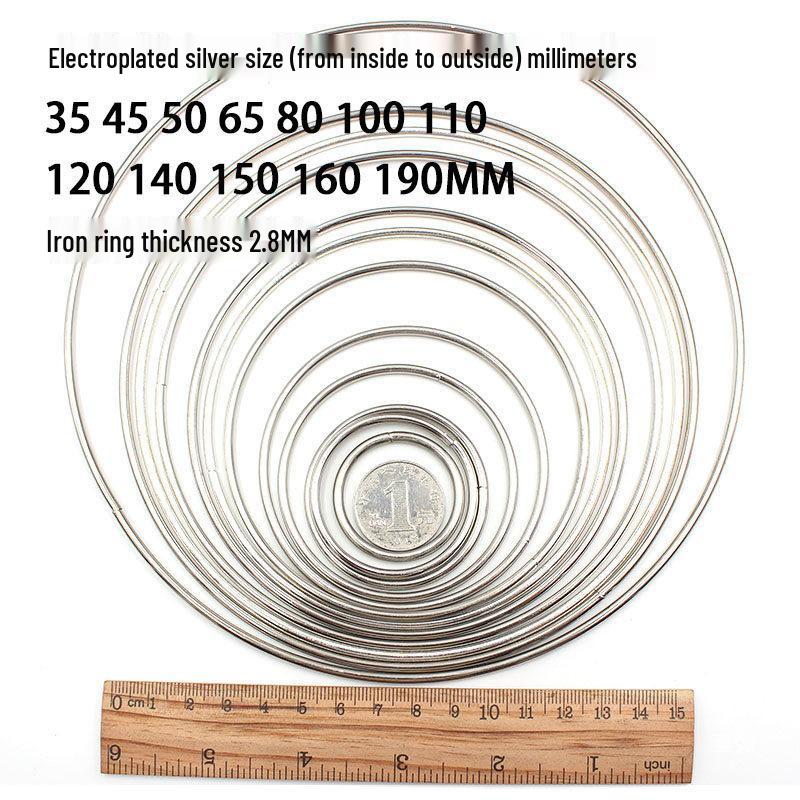 DIY Silver-Plated Iron Rings for Dream Catchers and Wedding Crafts