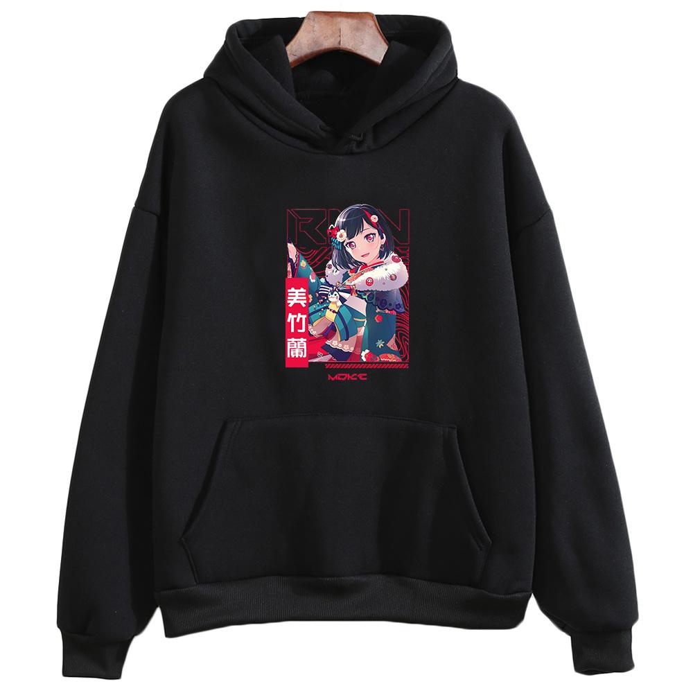 BanGG Dream Ran Mitake Graphic Sweatshirts Popular Character Print Clothes Women Cute Aesthetic Anime Hoodie Autumn Fashion Tops