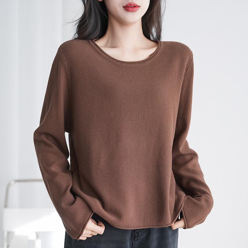 100% Reine Baumwolle Damen Strickpullover - Zart, Hautfreundlich, Lockere Passform, Übergröße, Frühling/Herbst Stil