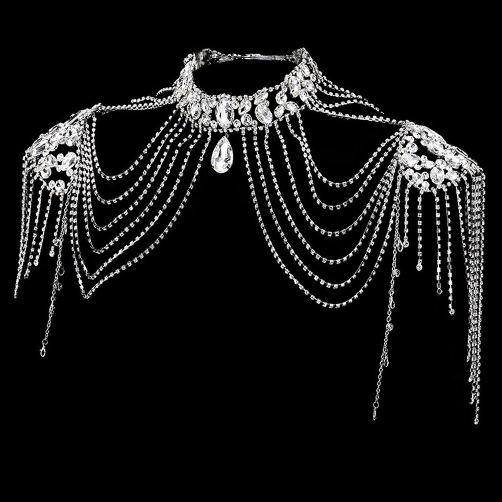Crystal Tassels Arm Chain Women Body Jewelry Multilayer Shoulder Body Jewelry Shoulder Chain Necklace for Any Occasion