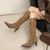 Women's British style long fashion hundred soft elastic comfortable ankle boots shock absorption non-slip casual sports Martin boots