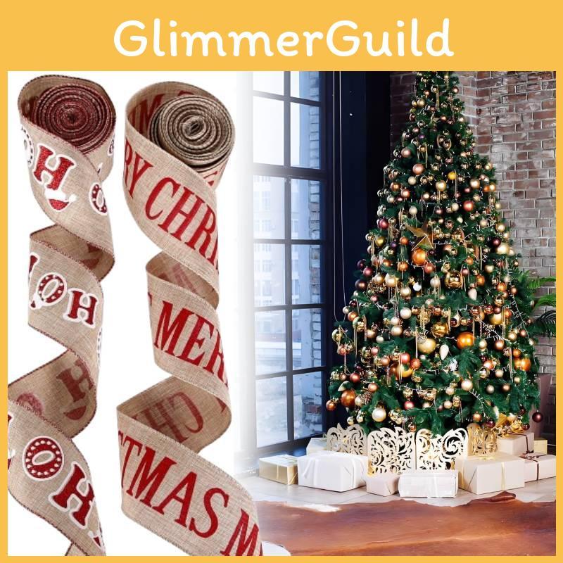 Festive 2 Meter Christmas Ribbon Banner Featuring Joyful Christmas Letters For Gifts