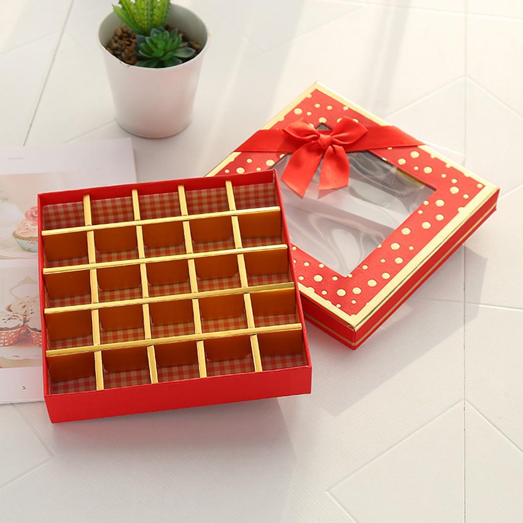 9/25 Grids Chocolate Display Box Trendy Candy Box for Wedding Holiday Valentines Day Christmas  Party Supplies