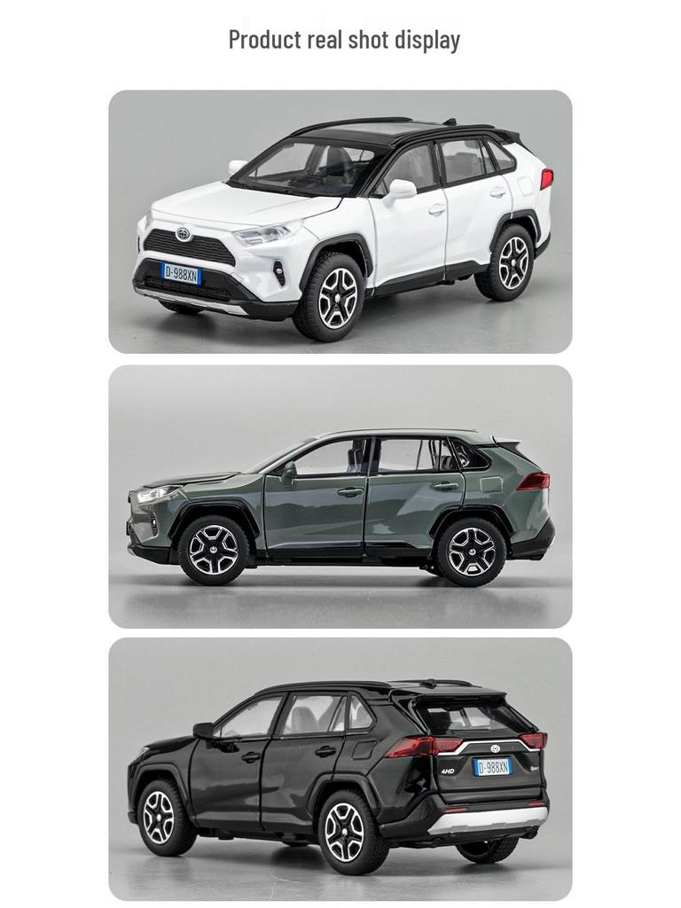 Jiaye 1:32 RAV4 Alloy Six-Door Off-Road Vehicle Toy Model with Sound & Light