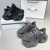 Fashion Chunky Sneakers Women's Thick Bottom Casual Shoes Lace Up Height Increase Ladies Platform Shoes Mesh Breathable Sneakers Fashion
