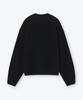 Weseuken [Unisex] Layered Stitched Crew Neck Knit (Black)