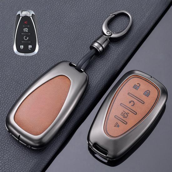 Zinc Alloy Leather Car Key Case Cover Bag For Chevrolet Spark Camaro Volt Cruze
