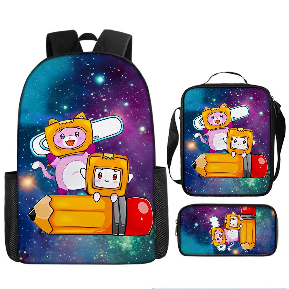 Backpack 17-Inch Student Schoolbag Set 3D Digital Printing Schoolbag To Make