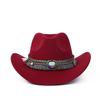 New Western Cowboy Hat Top Hat Jazz Hat Big Brim Ethnic Style Cowboy Felt Hat