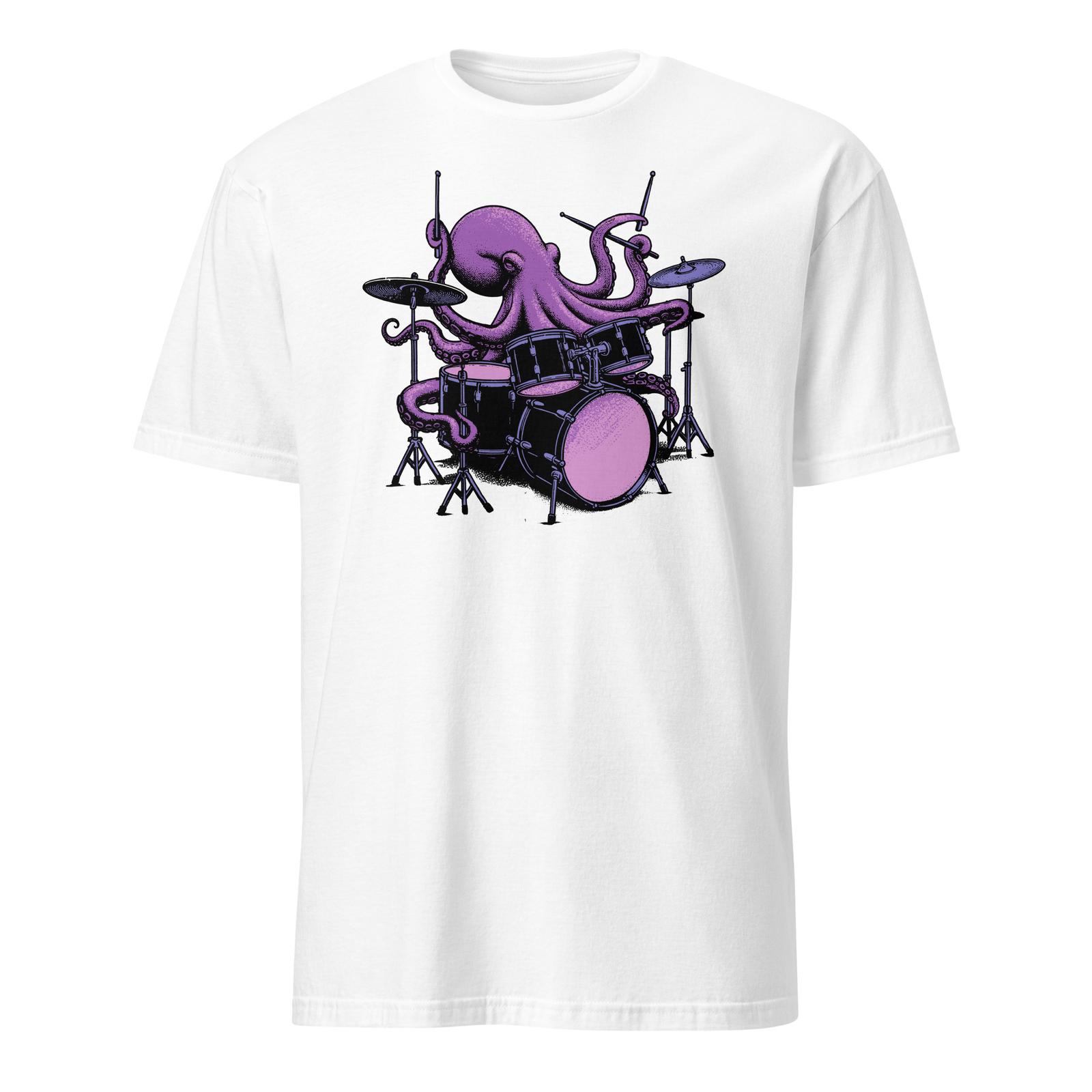 Octopus Shirt Octopus Playing Drums Band Kraken Drummer T-Shirt Size S-3XL Gift S