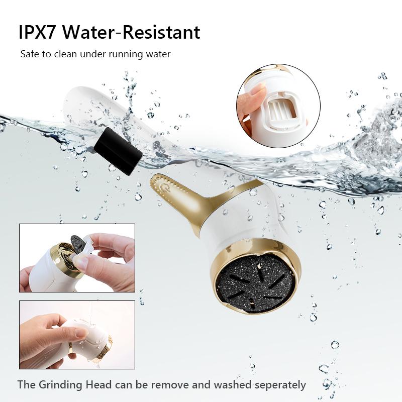 Waterproof Rechargeable Electric Pedicure Sander 2 Speeds Foot Callus Remover Effective Dead Skin Calluses File Foot Massager