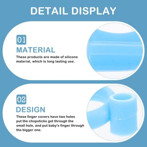 Cabilock 18Pcs Learning Chopsticks with Non-Slip Silicone Rings Training Chopsticks Helper