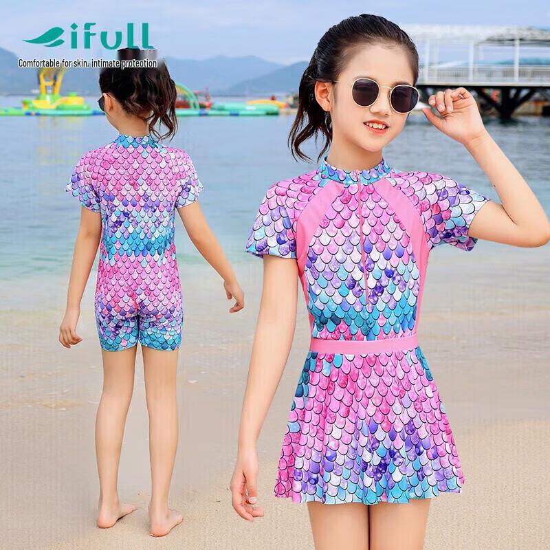 Детский цельный купальник принцессы-русалки 135