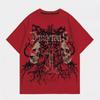 Junk Punk Skull Print Women's Men's Neutral Cotton T-Shirt Gothic Brand Fashion Plus Size Top