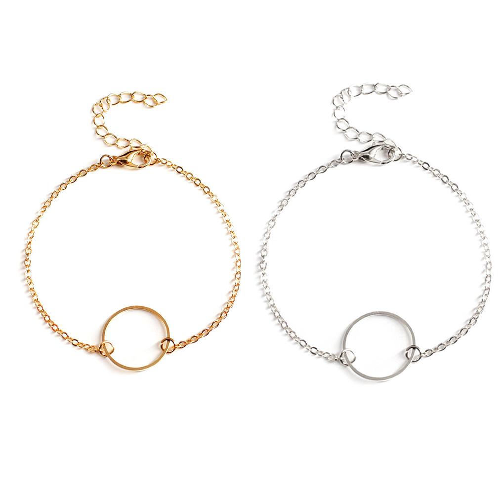 Anklet Stylish Adjustable Universal Circle Aesthetic Jewelry Office Lady Ankle Bracelets Creative Gift Foot Chains for Women