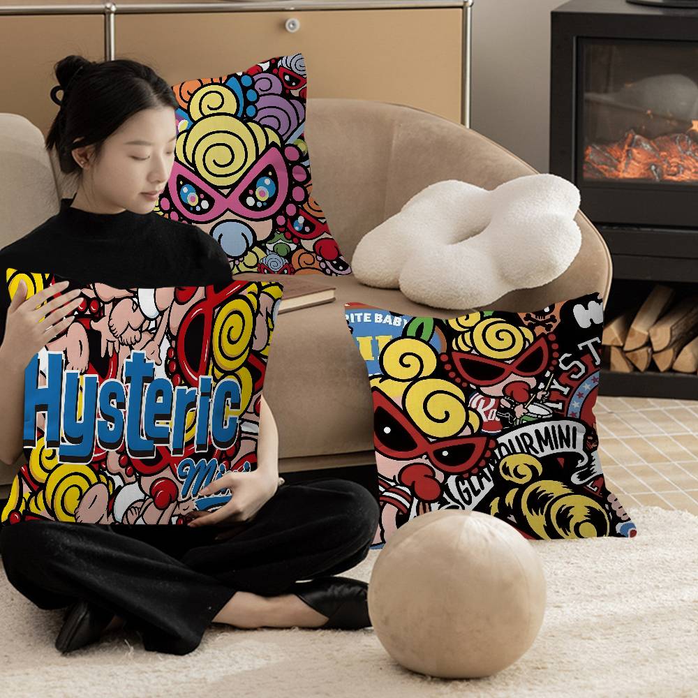 Japan Fashion H-Hysteric M-MiniS 45*45cm Cushion Cover Pillow Cover Decor Pillowcase Home Pillowcase For Couch Pillow
