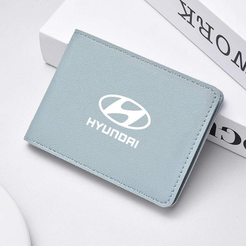 PU Leather Car Ten-card Driver License Cover Car Driving Documents Case Credit Card Holder Fit For Hyundai i20 i30 Tucson Accent HH51
