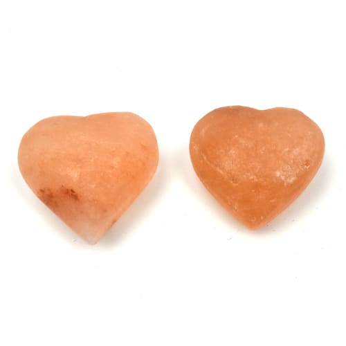 Windfulogo 2-Piece Heart-Shaped Himalayan Salt Massage Stone Cold Rock Kit for Facial Spa