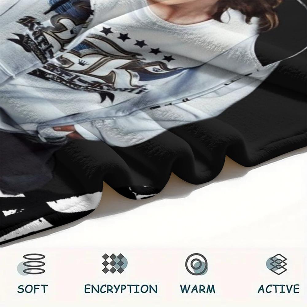 1 Stück Tom Kaulitz Print Flanelldecke, Hohe Qualität, Bequem für alle Jahreszeiten, Heimdekoration, Wärme und Komfort, Perfekt für Weihnachtsgeschenke