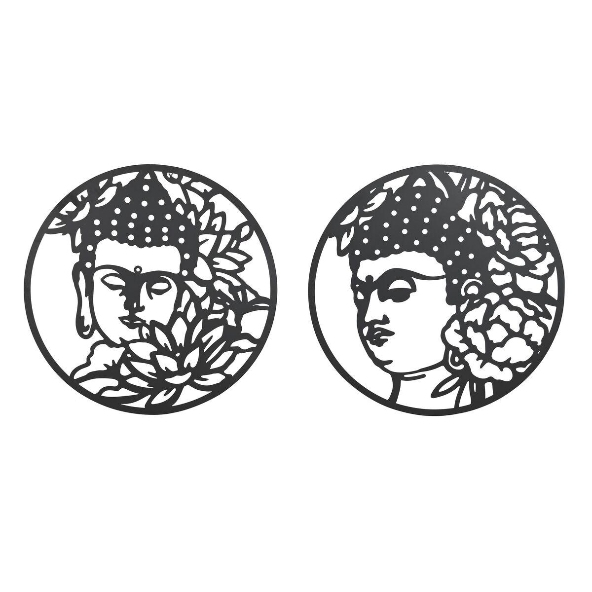 

Настенное украшение DKD Home Decor 100 x 1 x 100 см Black Buda Oriental (2 единицы) TU прозрачный