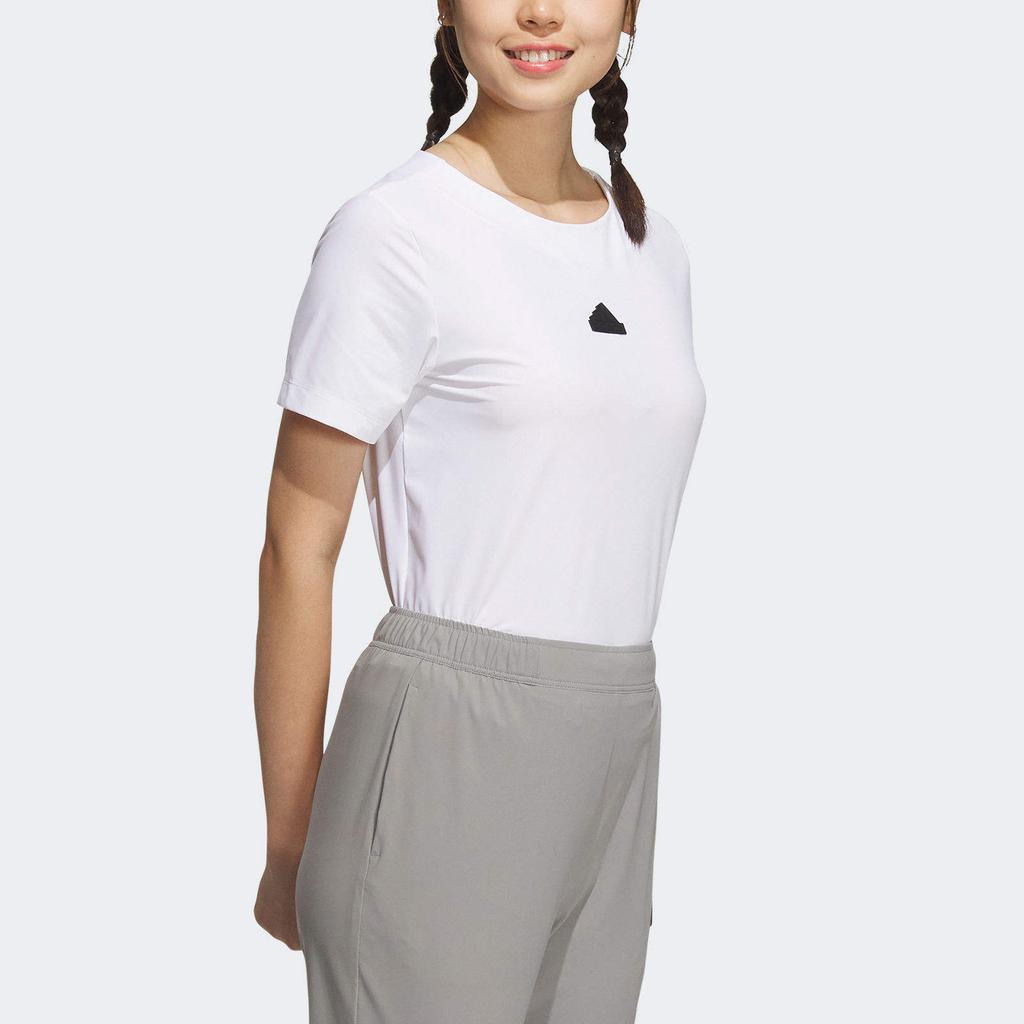 Adidas Ct Tee Short Sleeve Round Neck T-Shirt Women Tops White IT4353